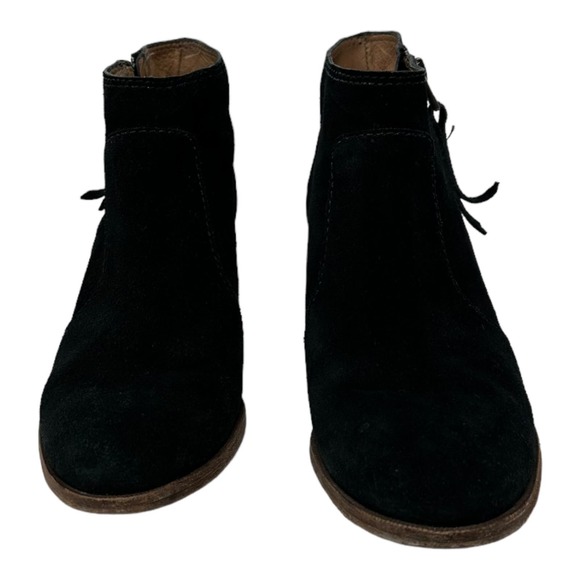 Madewell black suede block heel ankle boots size 10 - Picture 9 of 13
